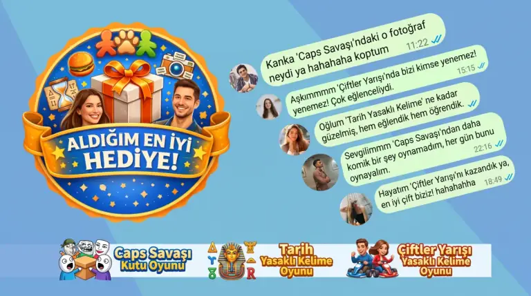 Birlikte kişiye özel oyun oynayan arkadaşlar